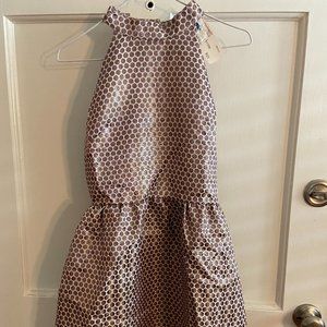 Ducks in a Row Purple Lavender Polka Dot A-line Dress, Size S
